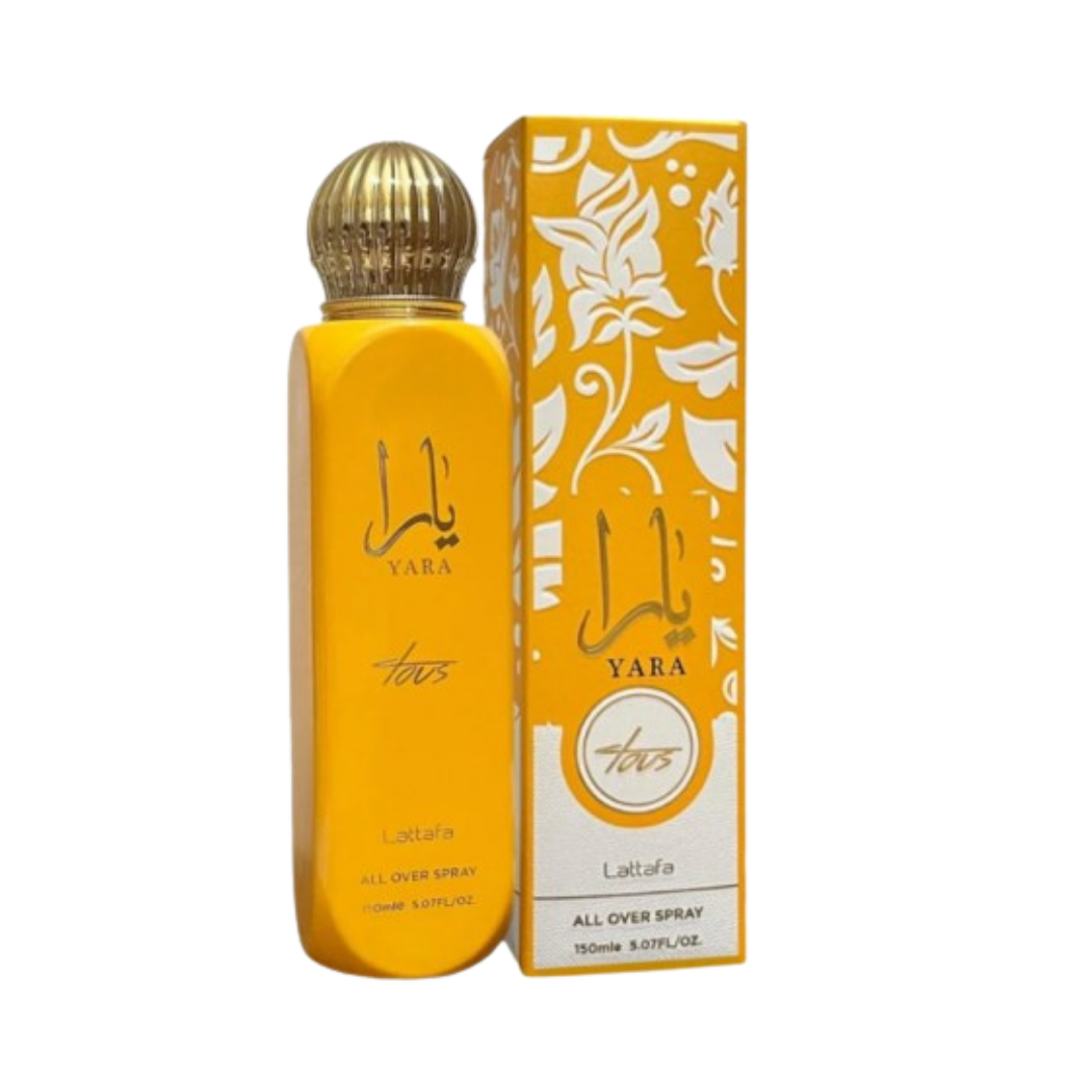 lattafa |عطر يارا توس للشعر والجسم  150مل لطافة