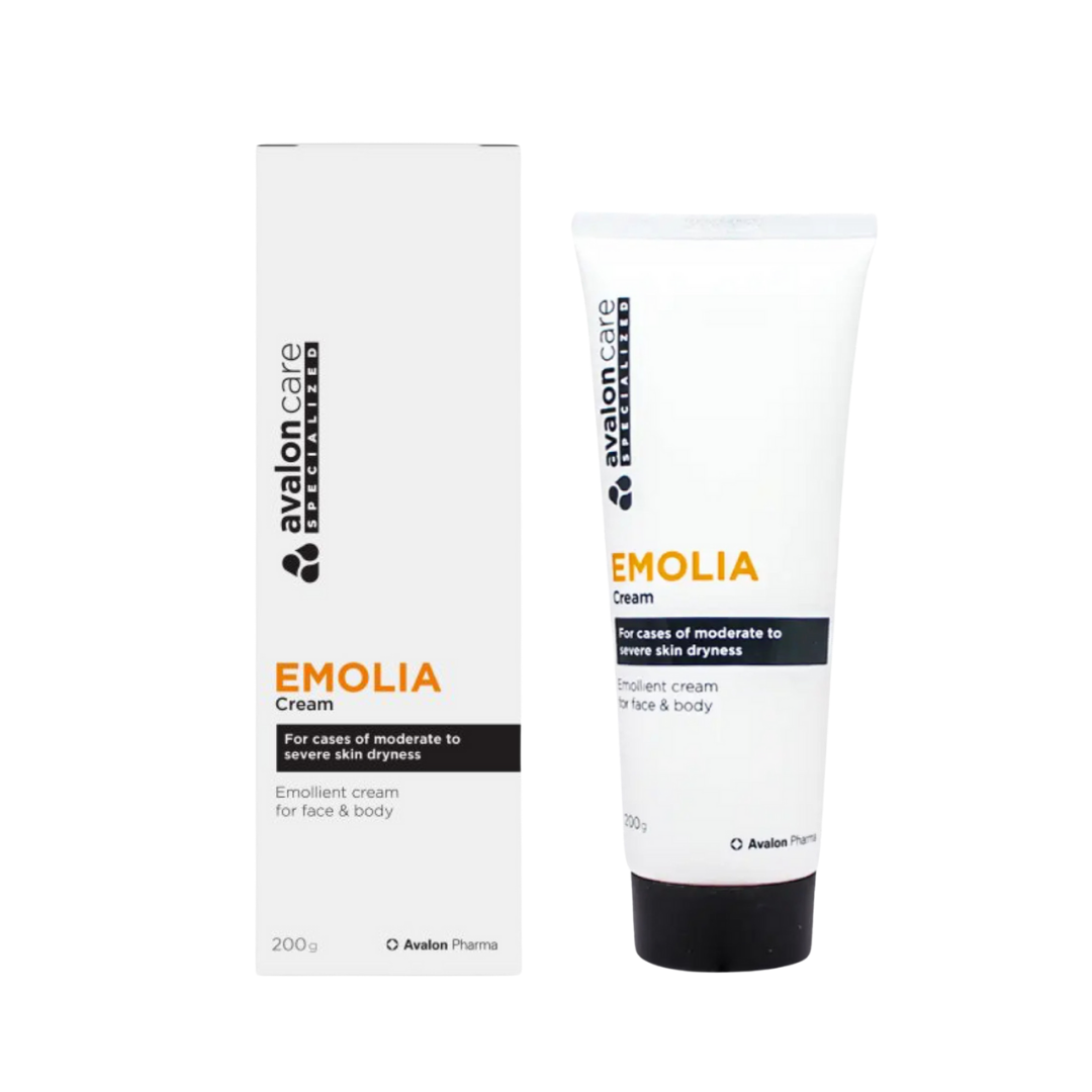 Avalon Pharma Emolia Cream For Face & Body  200g | افالون فارما كريم مرطب طبي للبشرة الجافة - 200 غرام