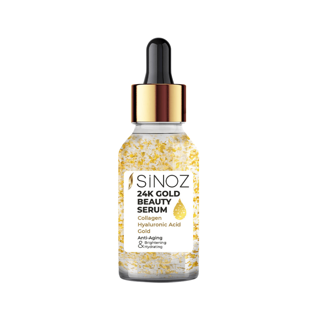 Sinoz 24K Gold Beauty Serum with Hyaluronic Acid & Collagen - 30ml | سينوز سيروم الذهب المرطب للبشرة  -30 مل