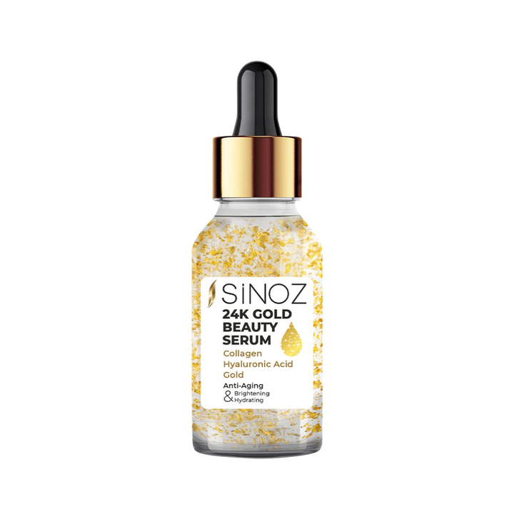 Sinoz 24K Gold Beauty Serum with Hyaluronic Acid & Collagen - 30ml | سينوز سيروم الذهب المرطب للبشرة  -30 مل