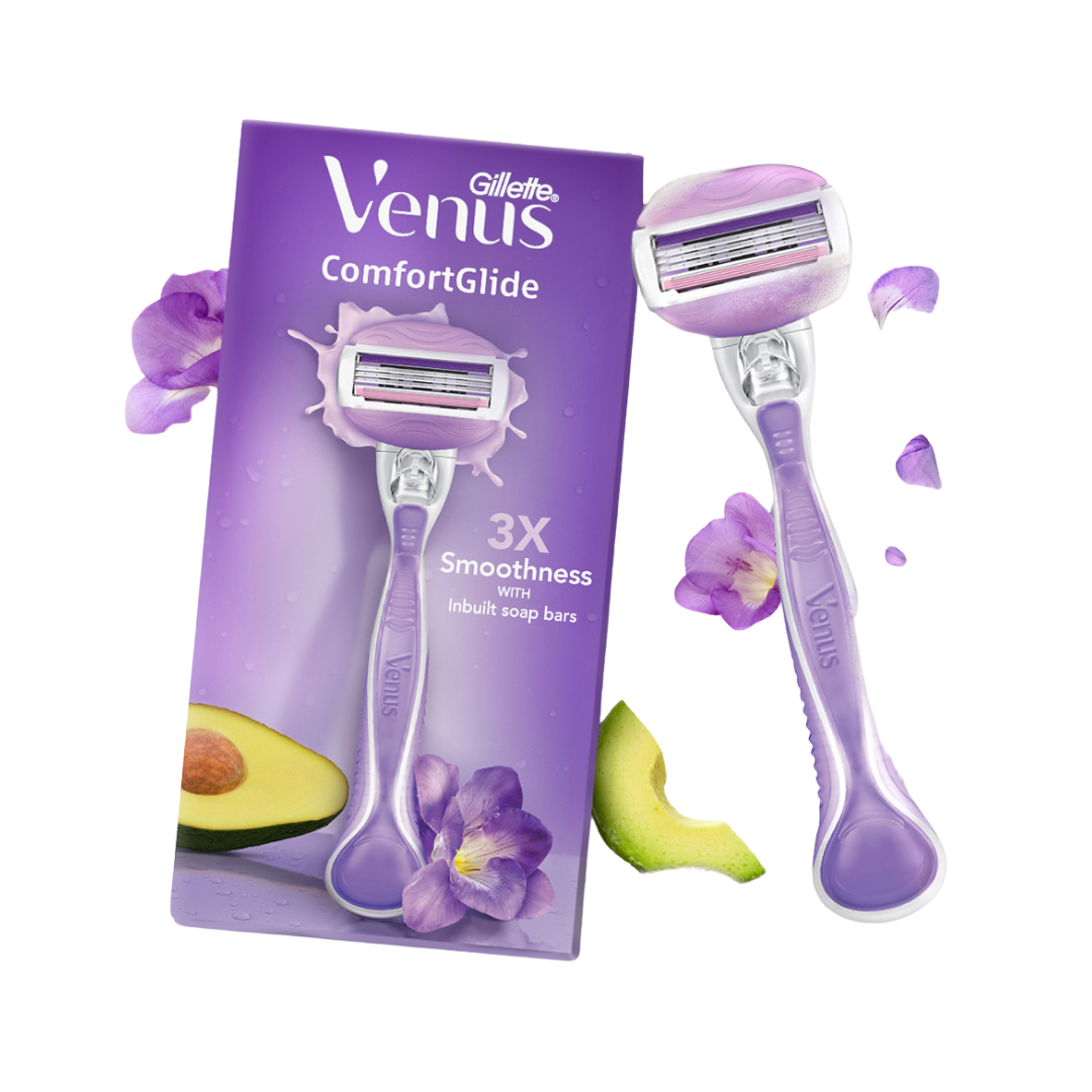 Gillette Venus Comfort Glide Women’s Razor – Avocado Scent | شفرة حلاقة نسائية جيليت فينوس كومفورت جلو – برائحة الأفوكادو