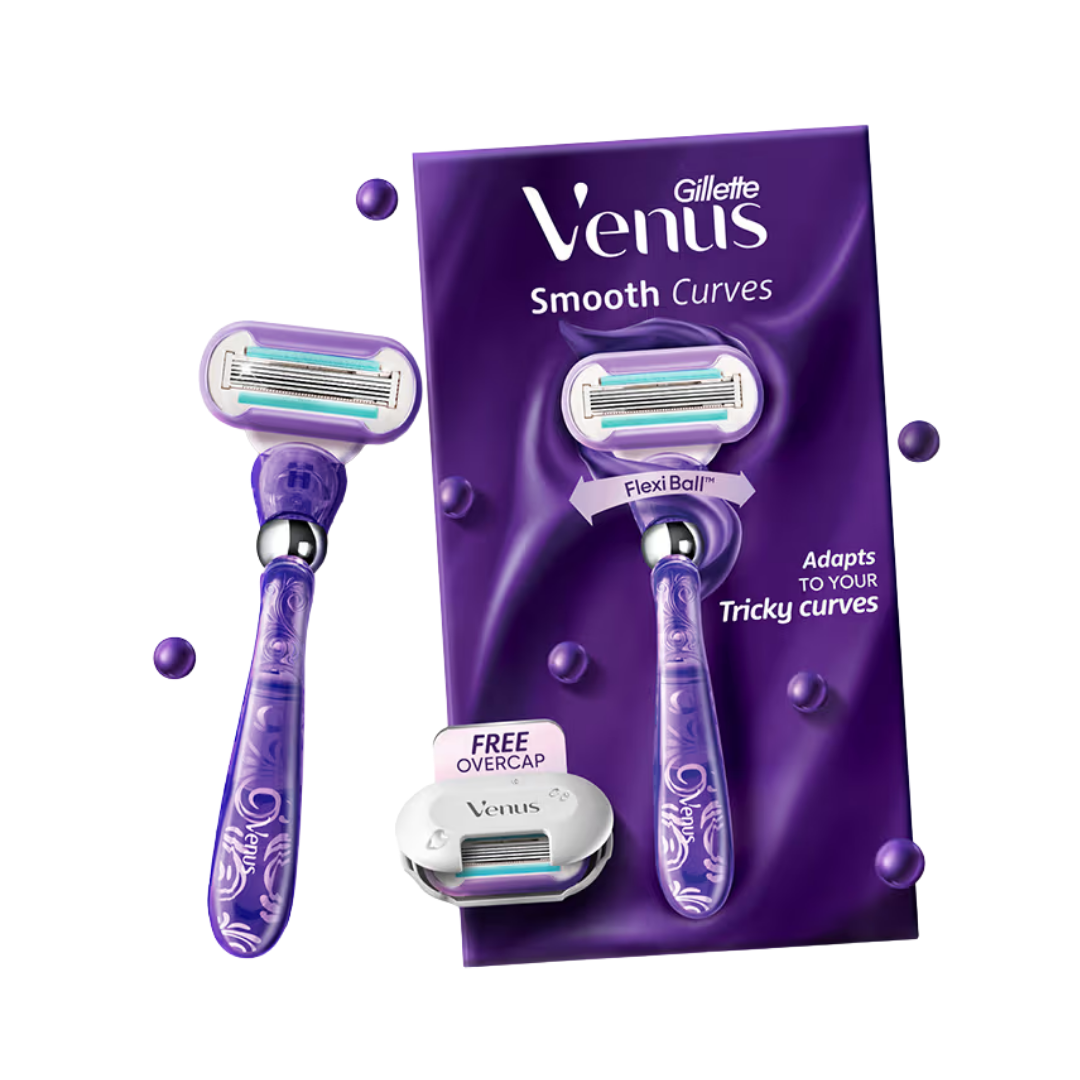 Gillette Venus Smooth Curves Ski Cushion| جيليت شفرات حلاقة للمناطق الحساسة
