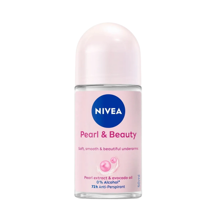 NIVEA PEARL & BEAUTY ANTI TRANSPIRANT ROLL ON - 50ml | مزيل العرق رول-أون نيفيا بيرل آند بيوتي مضاد للتعرق – 50 مل