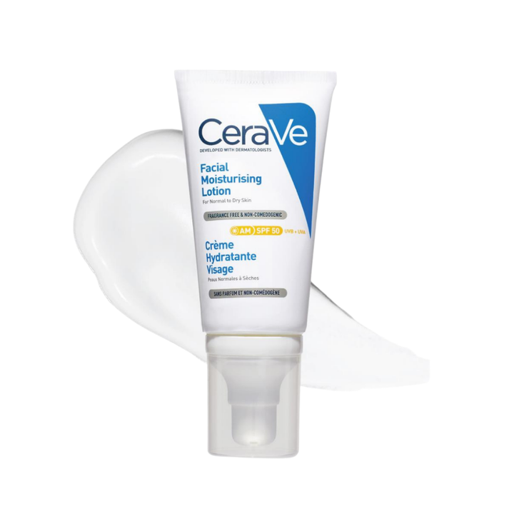 CeraVe AM Facial Moisturizing Lotion SPF50 for Normal to Dry Skin - 52ml | سيرافي مرطب نهاري مع عامل حماية من الشمس - 52 مل