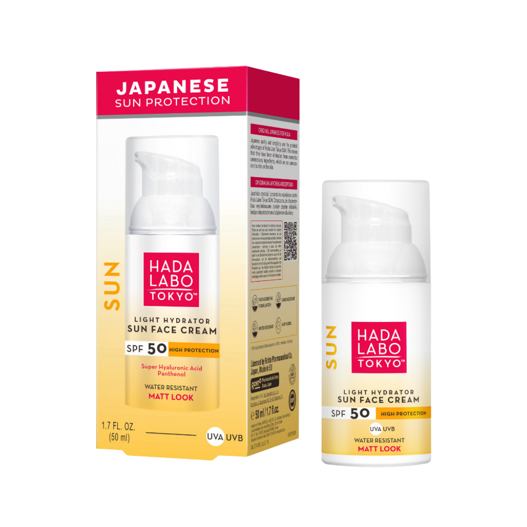 HADA LABO TOKYO Light Hydrator Sun Face Cream SPF50 High Protection UVA UVB - 50ml | هادا لابو واقي شمسي بعامل حماية 50 - 50 مل