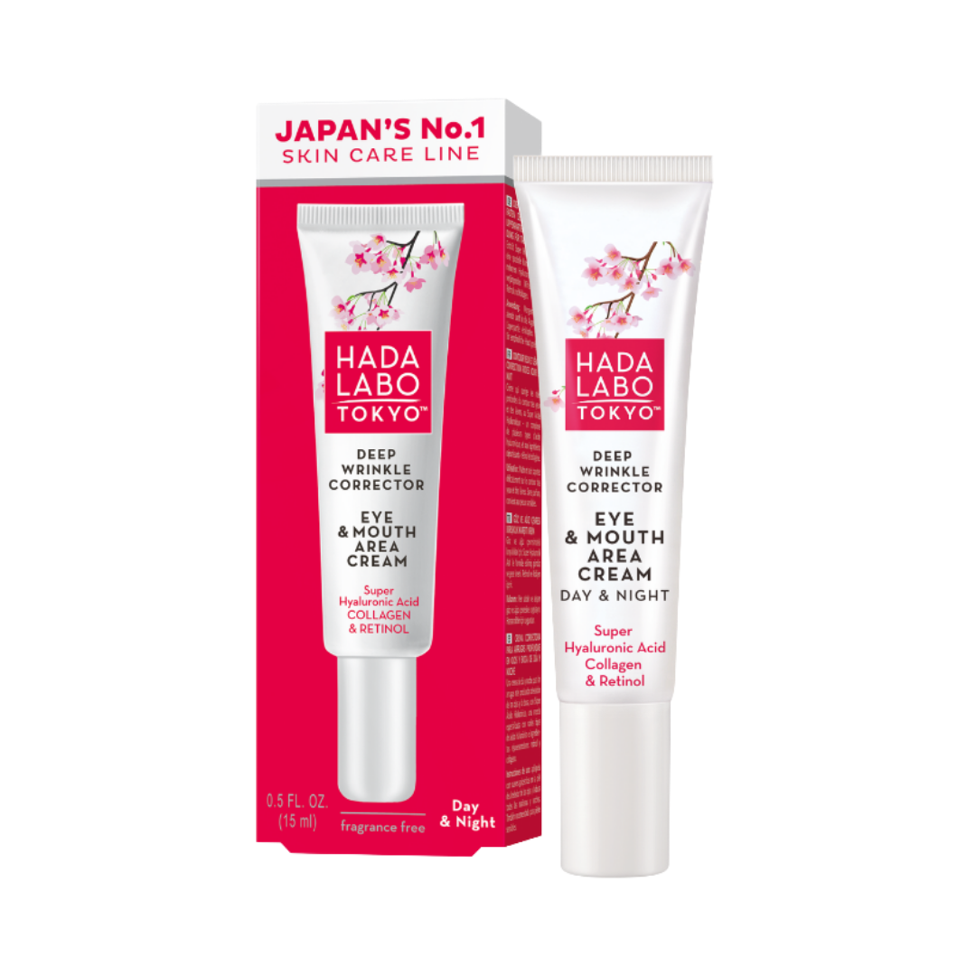 Hada Labo Deep Wrinkle Corrector Eye & Mouth Area Cream - 15ml  |  هادا لابو كريم حول الفم و العين  - 15 مل