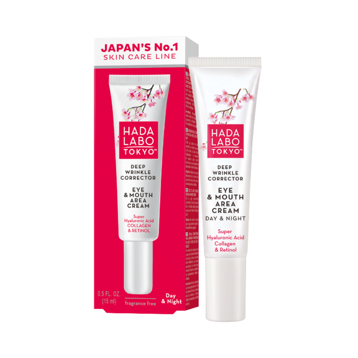 Hada Labo Deep Wrinkle Corrector Eye & Mouth Area Cream - 15ml  |  هادا لابو كريم حول الفم و العين  - 15 مل