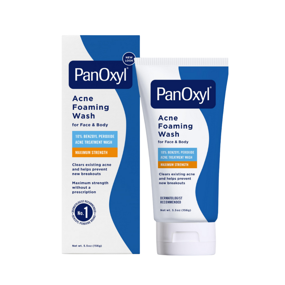 PanOxyl Acne Foaming Wash Benzoyl Peroxide 10% Max Strength - 156g |  بانوكسيل غسول رغوي لحب الشباب البنزويل بيروكسايد 10%  - 156 غرام