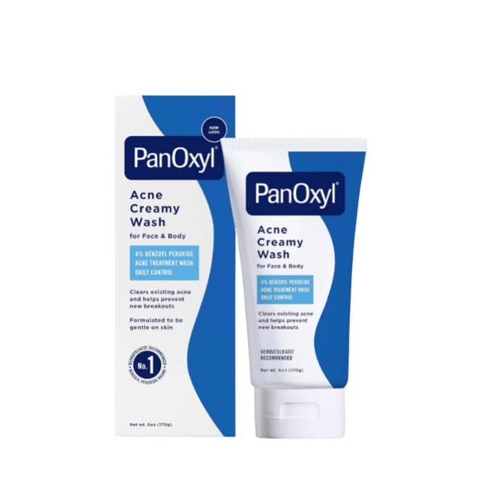 Panoxyl Acne Creamy Face Wash 4% Benzoyl Peroxide - 170g | بانوكسيل غسول لعلاج حب الشباب 4% بينزويل بيروكسايد - 170 غرام