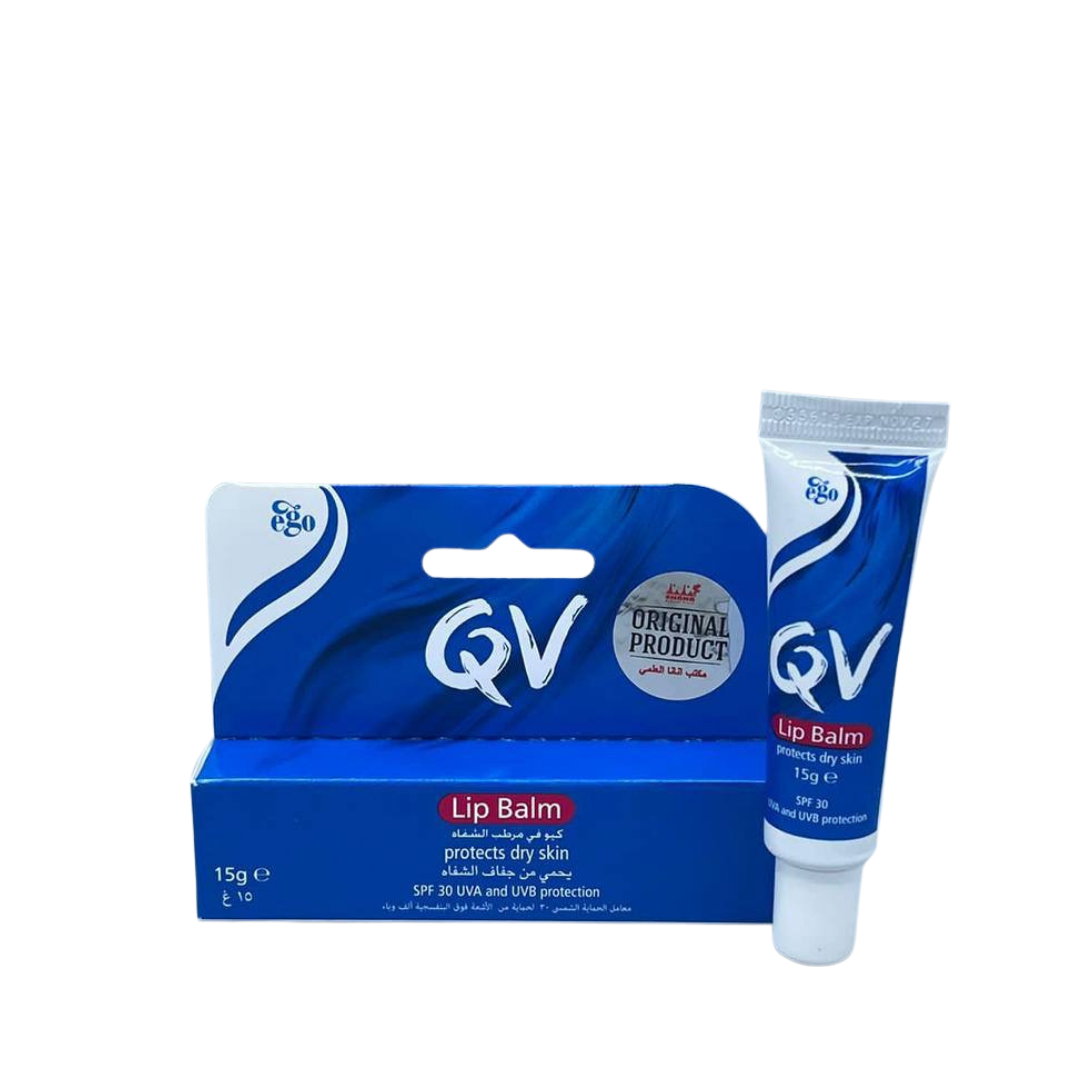 QV Lip Balm SPF30 Lip - 15g | كيو في مرطب للشفاه مع حماية من الشمس spf 30 - 15 غرام