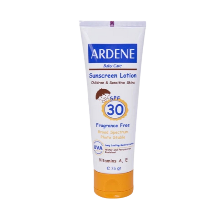 Ardene SunScreen Spf30 Lotion For Children & Sensitive Skin - 75g | اردن لوشن واقي شمسي spf 30 للاطفال و البشرات الحساسة - 75 غرام