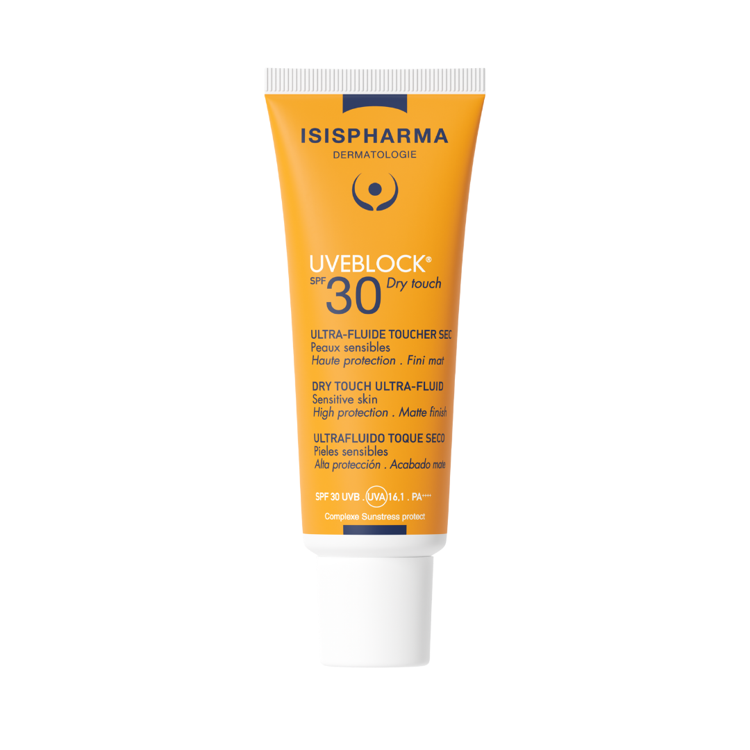ISIS PHARMA UVBLOCK SPF30 DRY TOUCH INVISIBLE - 40ML | ايزس فارما واقي شمسي مع عامل حماية 30% - 40 مل