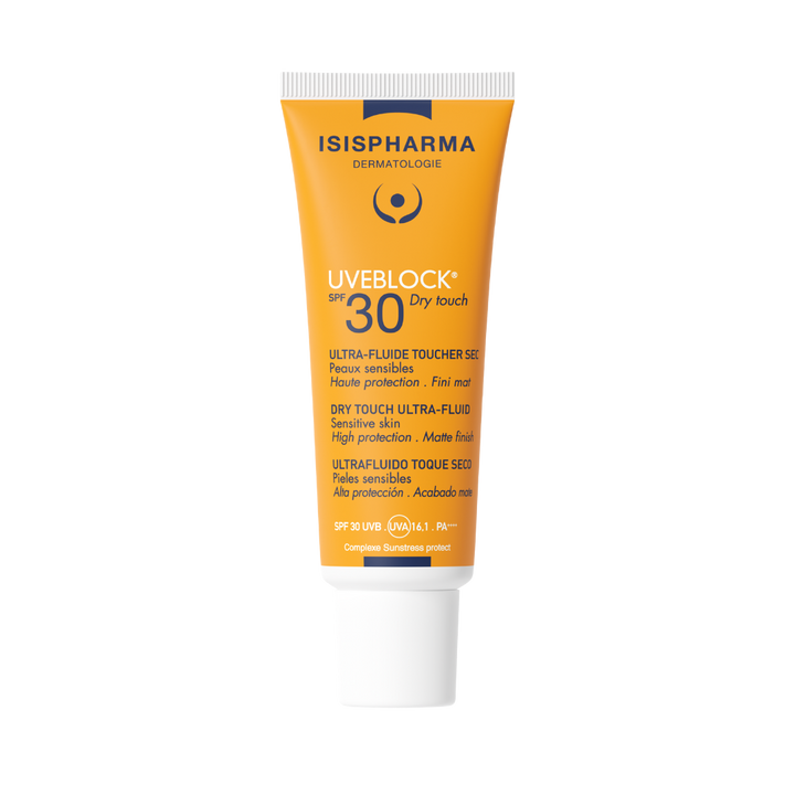 ISIS PHARMA UVBLOCK SPF30 DRY TOUCH INVISIBLE - 40ML | ايزس فارما واقي شمسي مع عامل حماية 30% - 40 مل