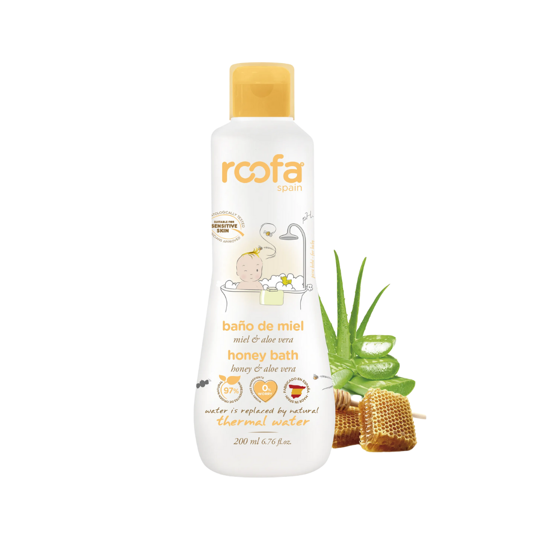 roofa Honey Bath Gel - 200ml | روفا جل الاستحمام للأطفال ولجميع أفراد العائلة - 200 مل