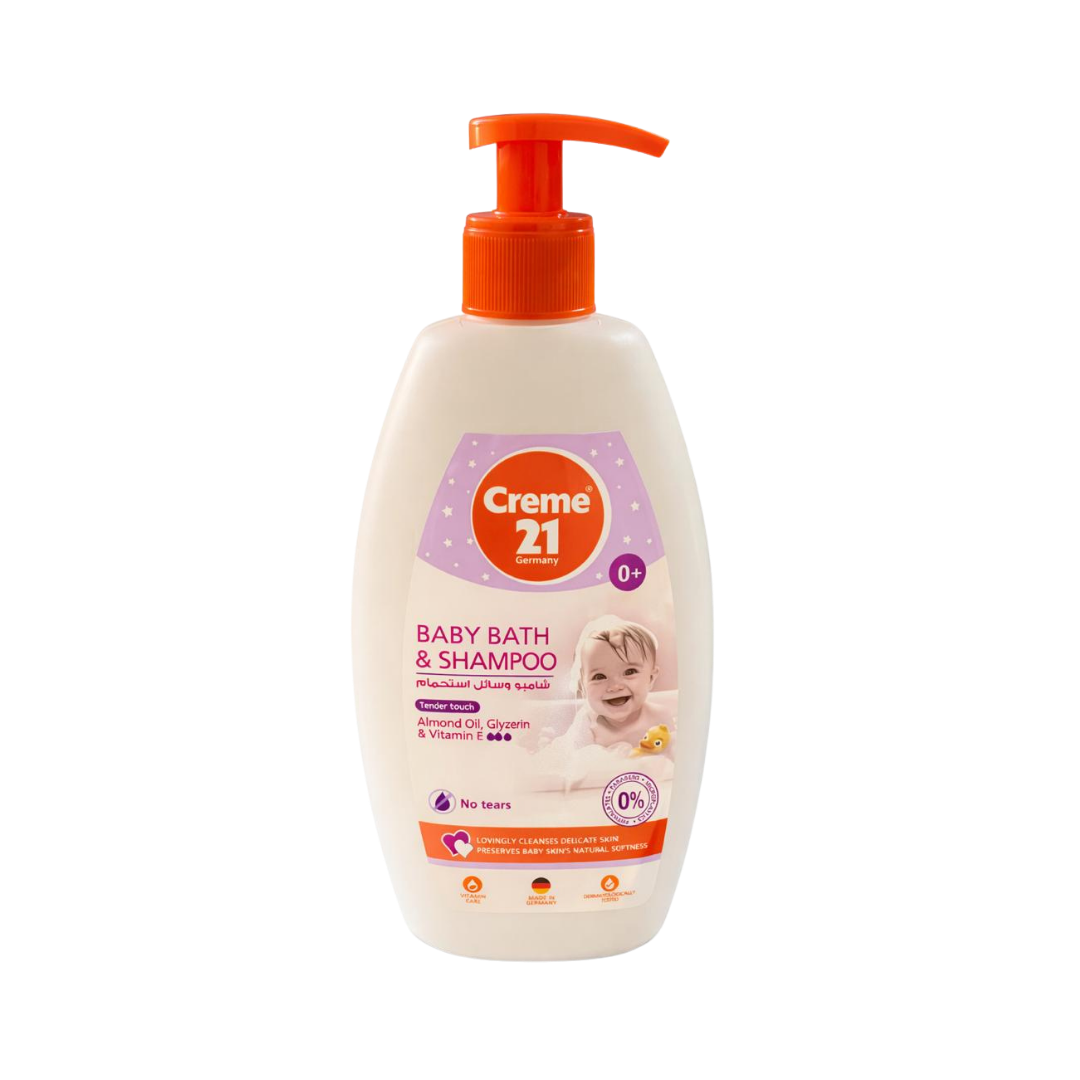 Creme21 Germany Baby Bath & Shampoo - 500ml | شامبو وحمام للأطفال كريم 21 – 500 مل