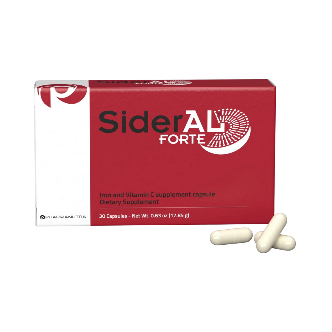 Sideral Forte Sucrosomial iron with vitamin C 30 Capsules | سيديرال فورت حديد سكروزومي مع فيتامين سي 30 كبسولة