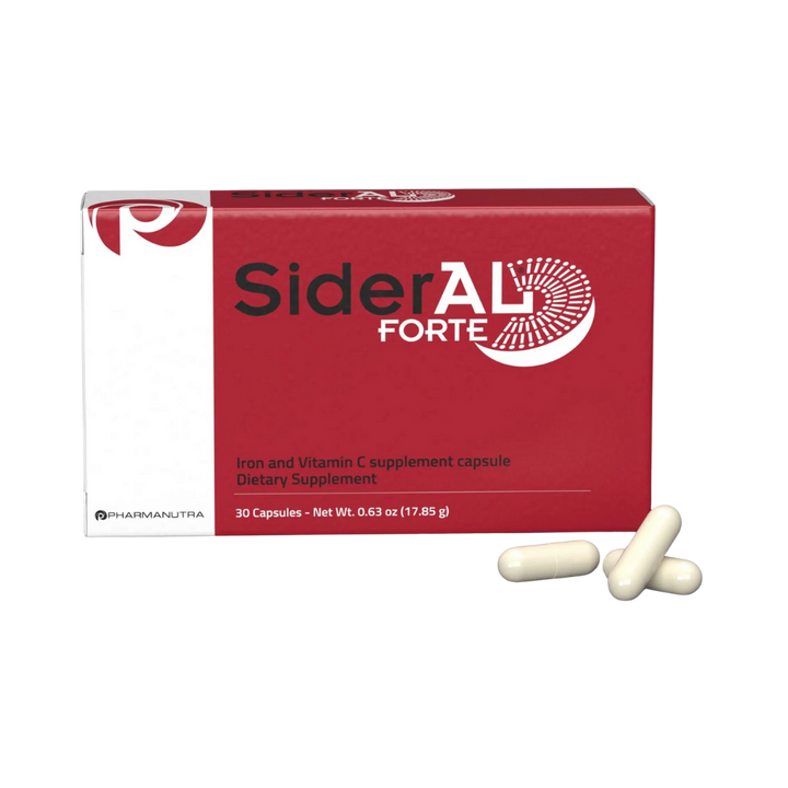 Sideral Forte Sucrosomial iron with vitamin C 30 Capsules | سيديرال فورت حديد سكروزومي مع فيتامين سي 30 كبسولة