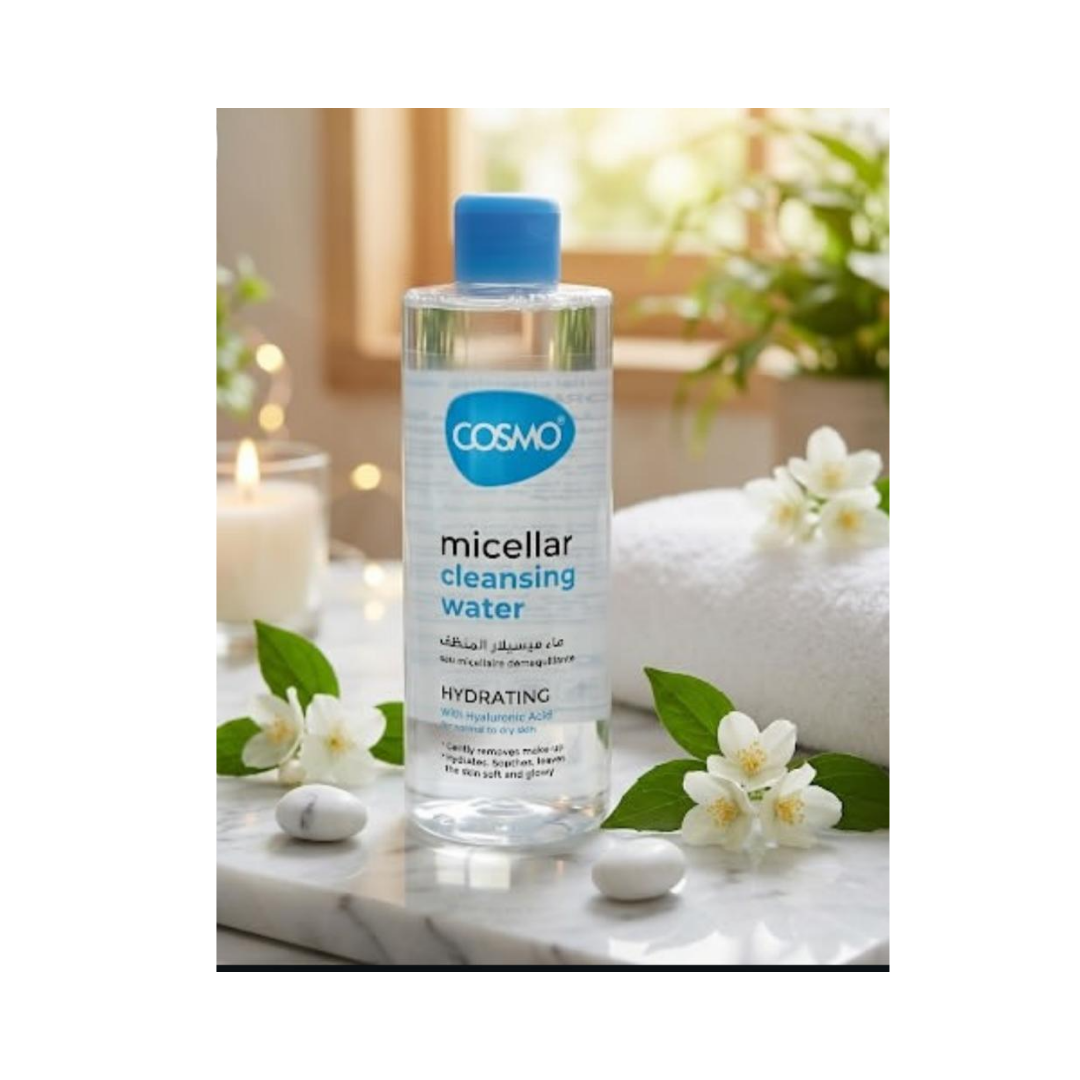 Cosmo Micellar Cleansing Water Hydrating -500ml | كوزمو  ميسيلار المنظّفة والمرطّبة – 500 مل