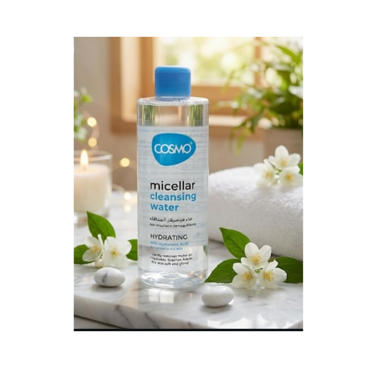 Cosmo Micellar Cleansing Water Hydrating -500ml | كوزمو  ميسيلار المنظّفة والمرطّبة – 500 مل