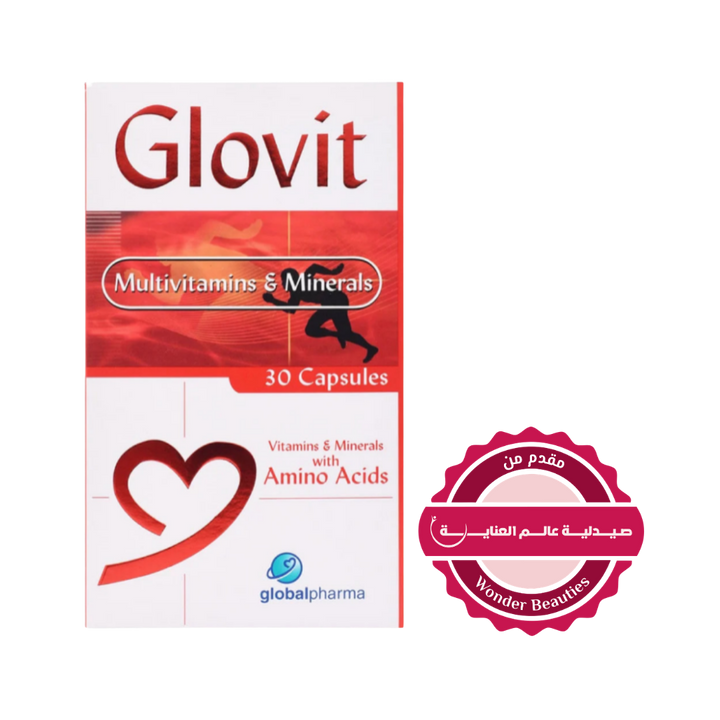 Glovit Multivitamin & Mineral - 30 Capsules | جلوفيت مكمل غذائي يحتوي على مجموعة فيتامينات - 30 كبسولة