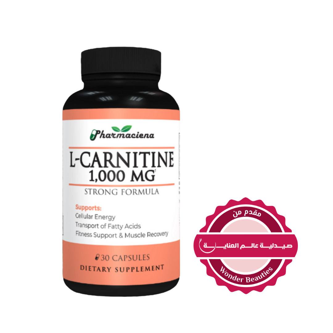 Pharmaciena L-CARNITINE 1,000 MG 1,000 MG STRONG FORMULA, 30 CAPSULES - 1.000mg |فارماسينا إل-كارنيتين 1000 ملغ – تركيبة قوية، 30 كبسولة