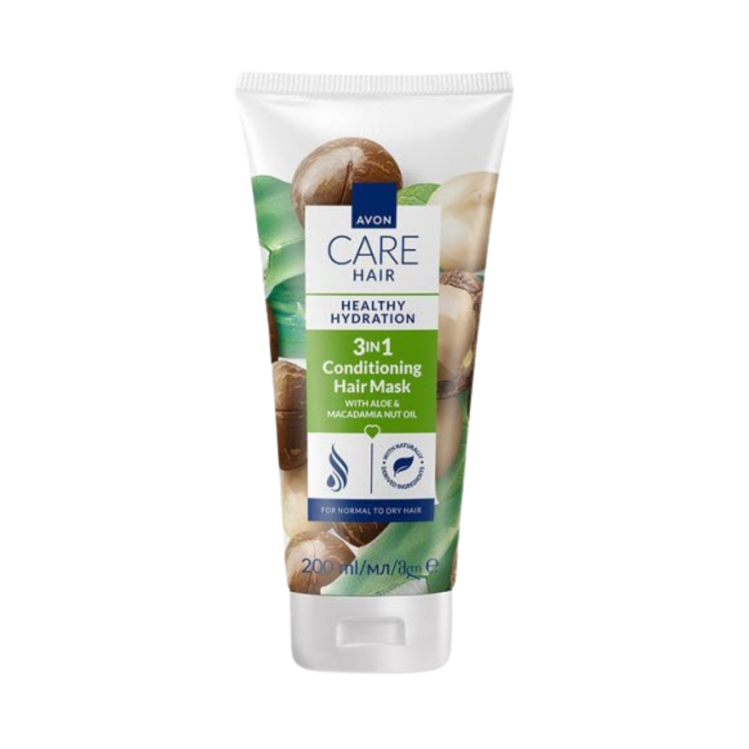 AVON Care Hair Healthy Hydration 3In 1 Conditioning Hair Mask - 200ml | أفون كير ماسك شعر 3 في 1 للترطيب الصحي - 200 مل
