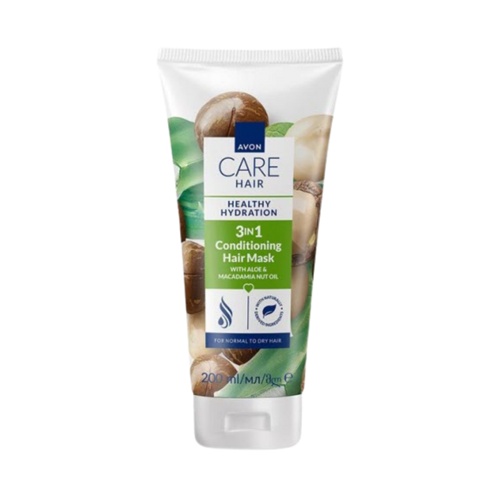 AVON Care Hair Healthy Hydration 3In 1 Conditioning Hair Mask - 200ml | أفون كير ماسك شعر 3 في 1 للترطيب الصحي - 200 مل