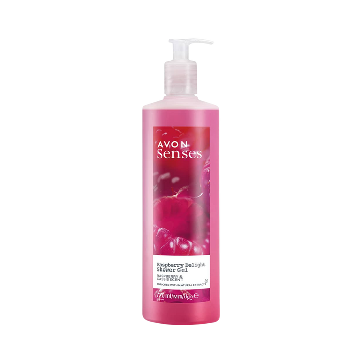 Avon Senses Raspberry Delight Shower Gel - 720ml | أفون شاور جيل برائحة التوت اللذيذ - 720 مل
