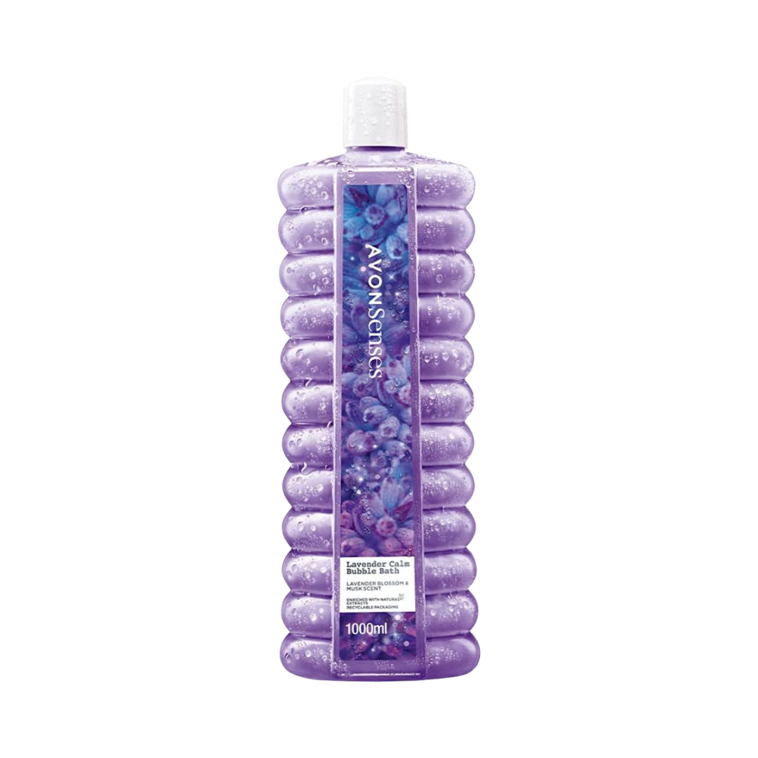 AVON Senses Lavender Calm Bubble Bath - 1000L |أفون سينسز رغوة استحمام باللافندر - 1000 مل