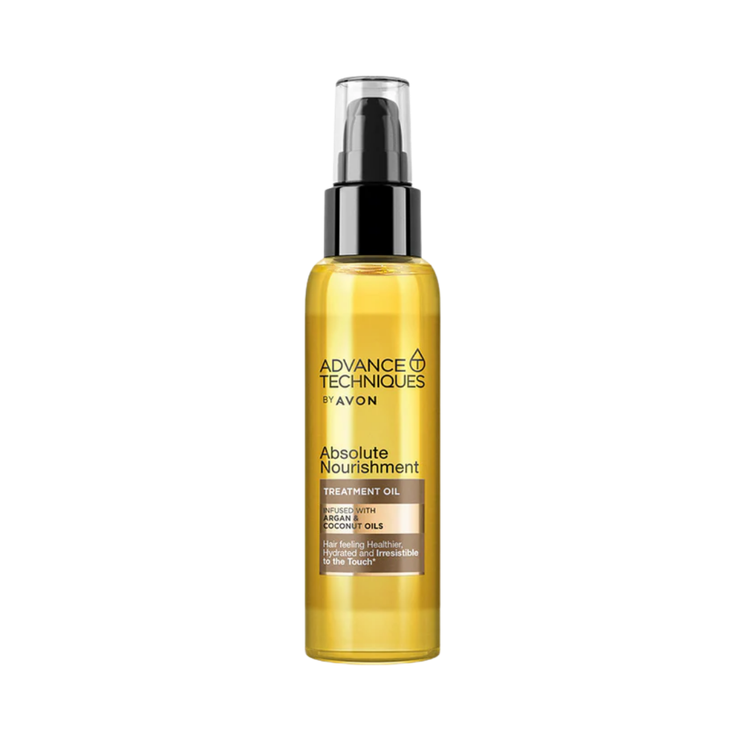 Avon Advance Techniques ABSOLUTE NOURISHMENT Treatment Oil Argan &Coconut - 100ml | افون زيت معالج للشعر- 100مل