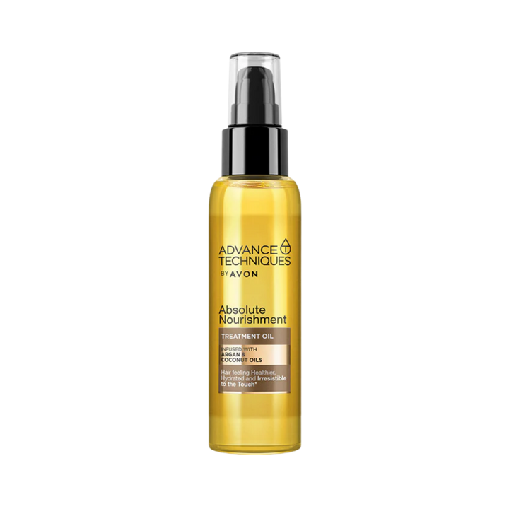 Avon Advance Techniques ABSOLUTE NOURISHMENT Treatment Oil Argan &Coconut - 100ml | افون زيت معالج للشعر- 100مل