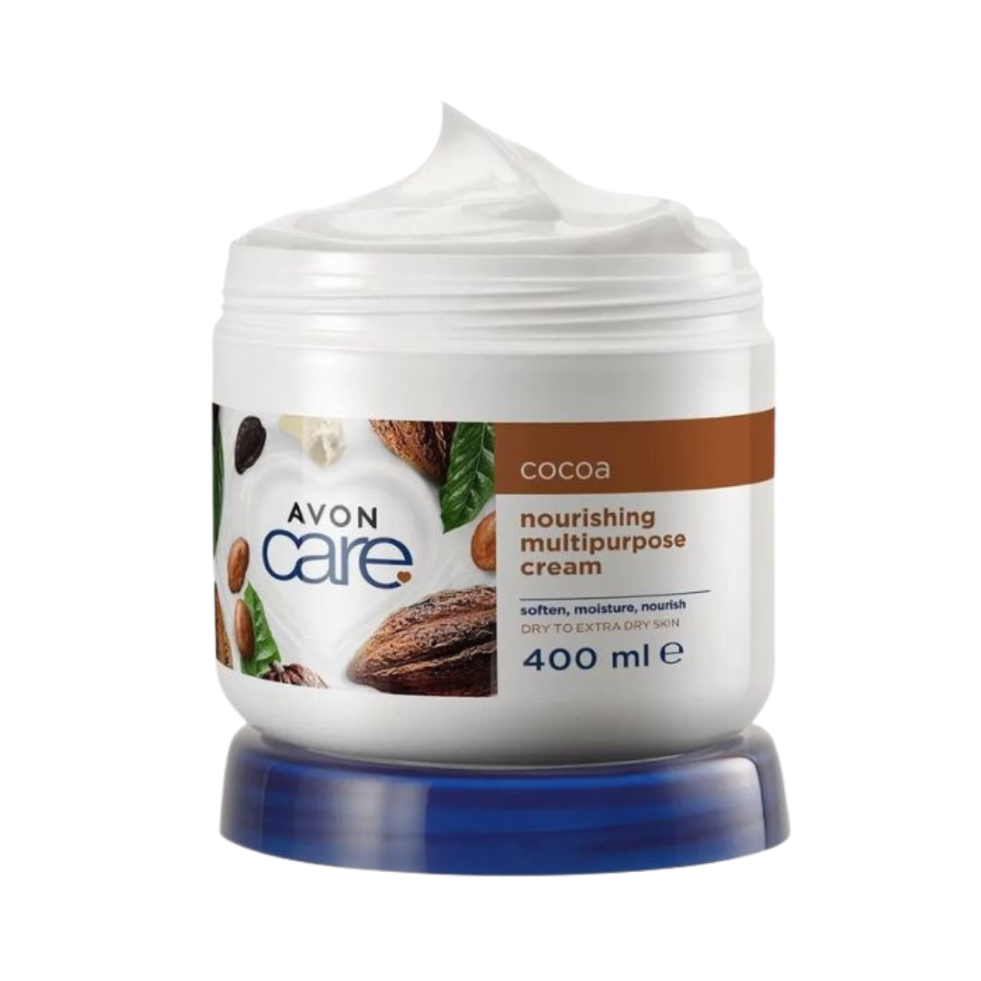 AVON Care Cocoa Nourishing Multipurpose Cream - 400ml |أفون كير كريم كاكاو مغذّي متعدد الاستخدامات - 400 مل