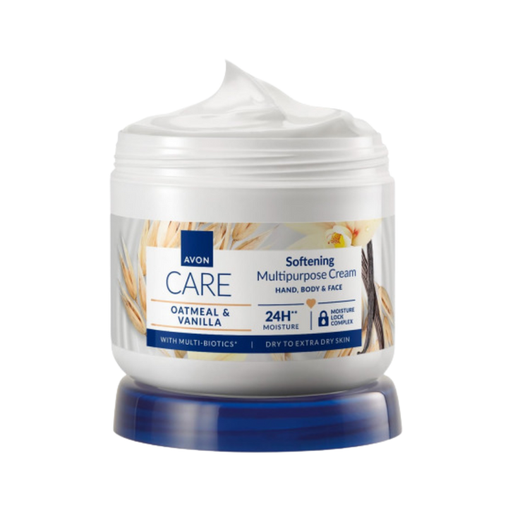 AVON Care Oatmeal & Vanilla Softening Multipurpose Cream - 400ml | أفون كير كريم الشوفان والفانيليا متعدد الاستخدامات - 400 مل