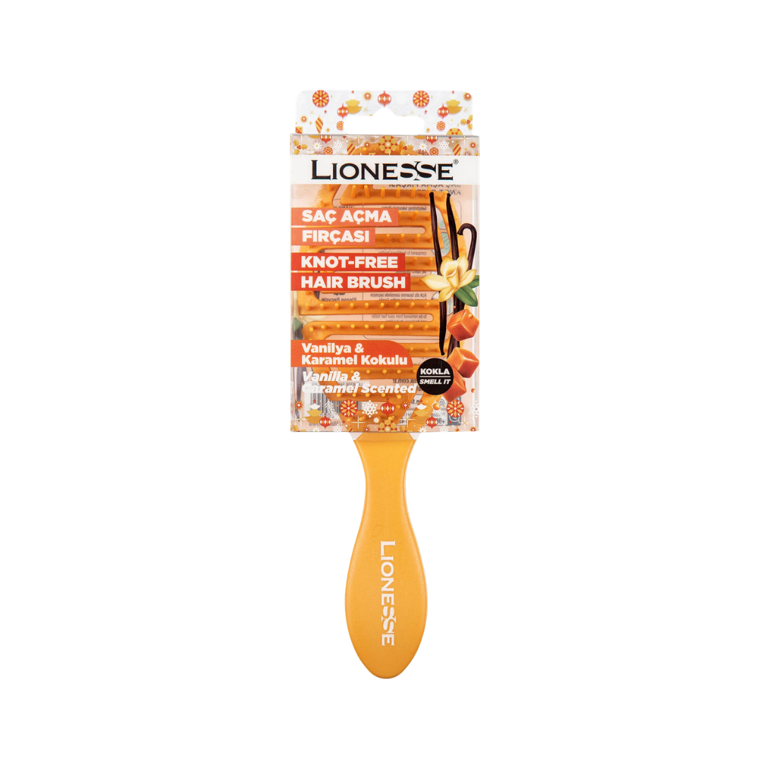 Tarko Lionesse Knot Free Hair Brush Vanilla & Caramel Scented | ليونيس فرشاة شعر خالية من العقد برائحة الفانيليا والكراميل