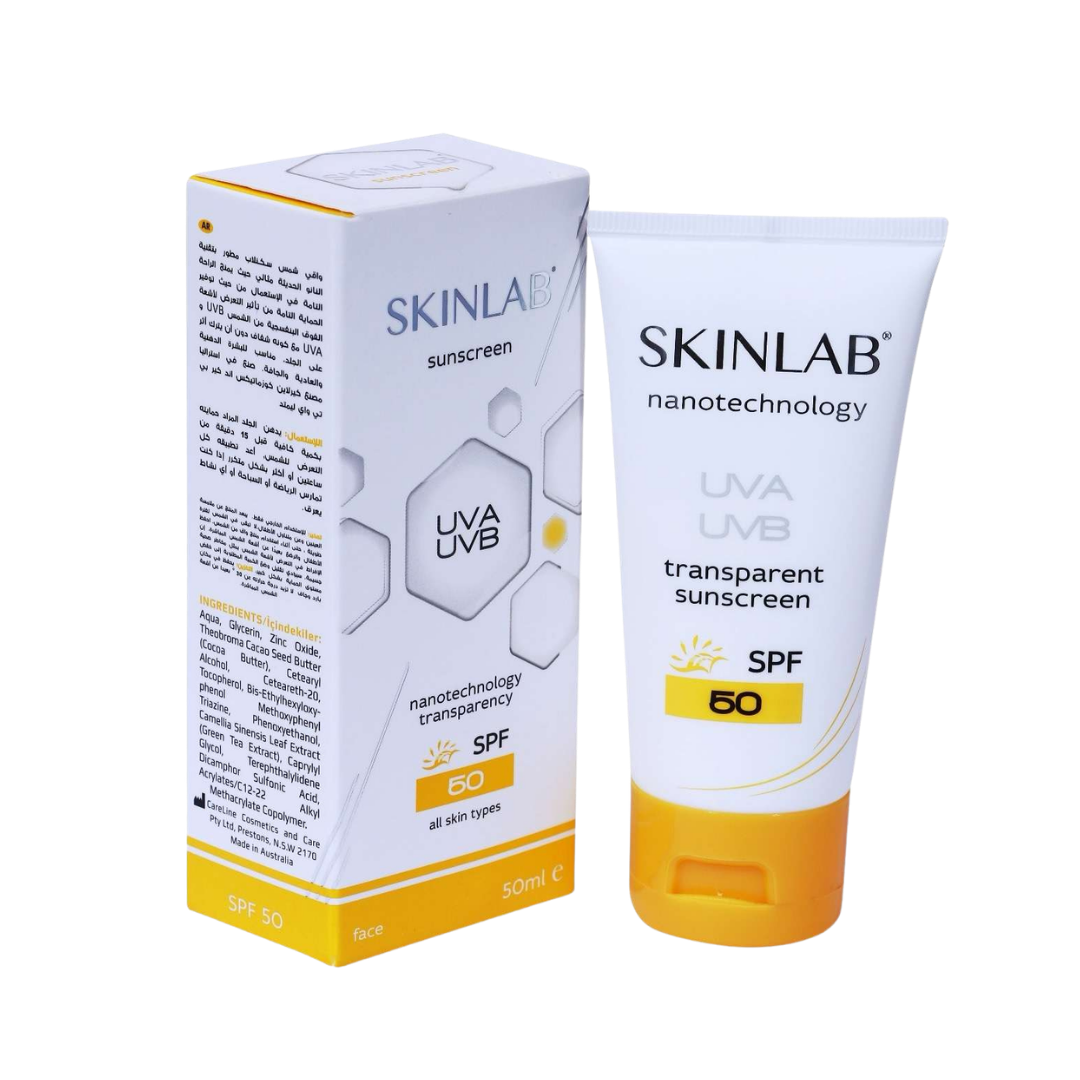 SKINLAB SPF 50 Sunscreen UVA UVB Transparent - 50ml | سكانلاب واقي شمس شفاف SPF 50 - 50مل