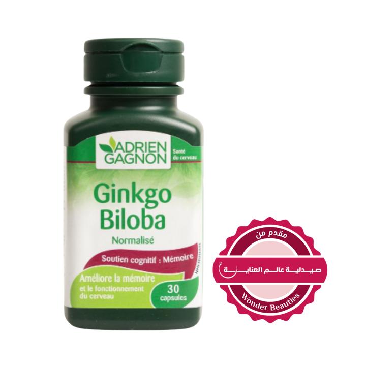ADRIEN GAGNON Ginko Biloba 30 Capsules | أدريان غانيون كبسولات جينكو بيلوبا - 30 كبسولة