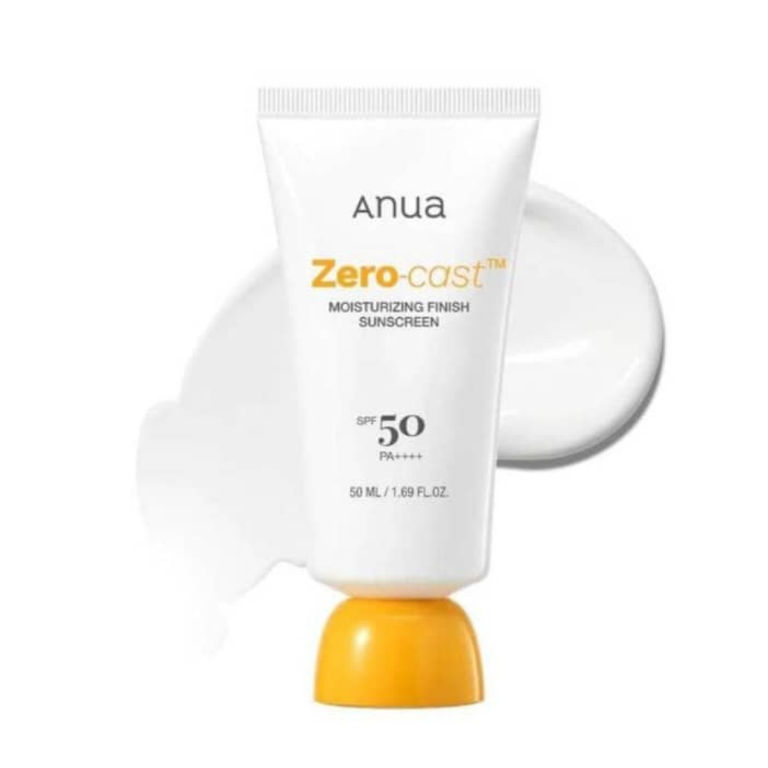 Anua - Zero-Cast Moisturizing Finish Sunscreen - 50ml | انوا واقي شمسي مرطب - 50 مل