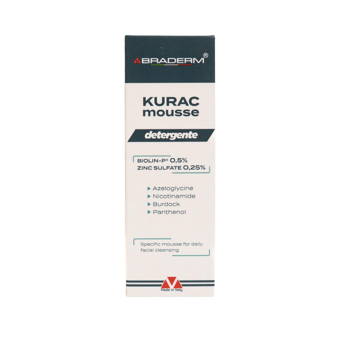 BRADERM Kurac Mousse Detergente - 100ml | براديرم موس رغوي  منظف للبشرة- 100مل