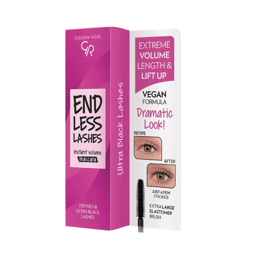 GOLDEN ROSE Endless Lashes Instant Volume Mascara - 13ml كولدن روز| ماسكارا لتكثيف الرموش – 13 مل