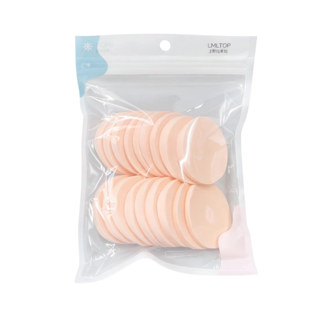 LMLTOP Makeup powder sponge set - 20 pcs |ال ام ال توب مجموعة إسفنج بودرة مكياج – 20 قطعة