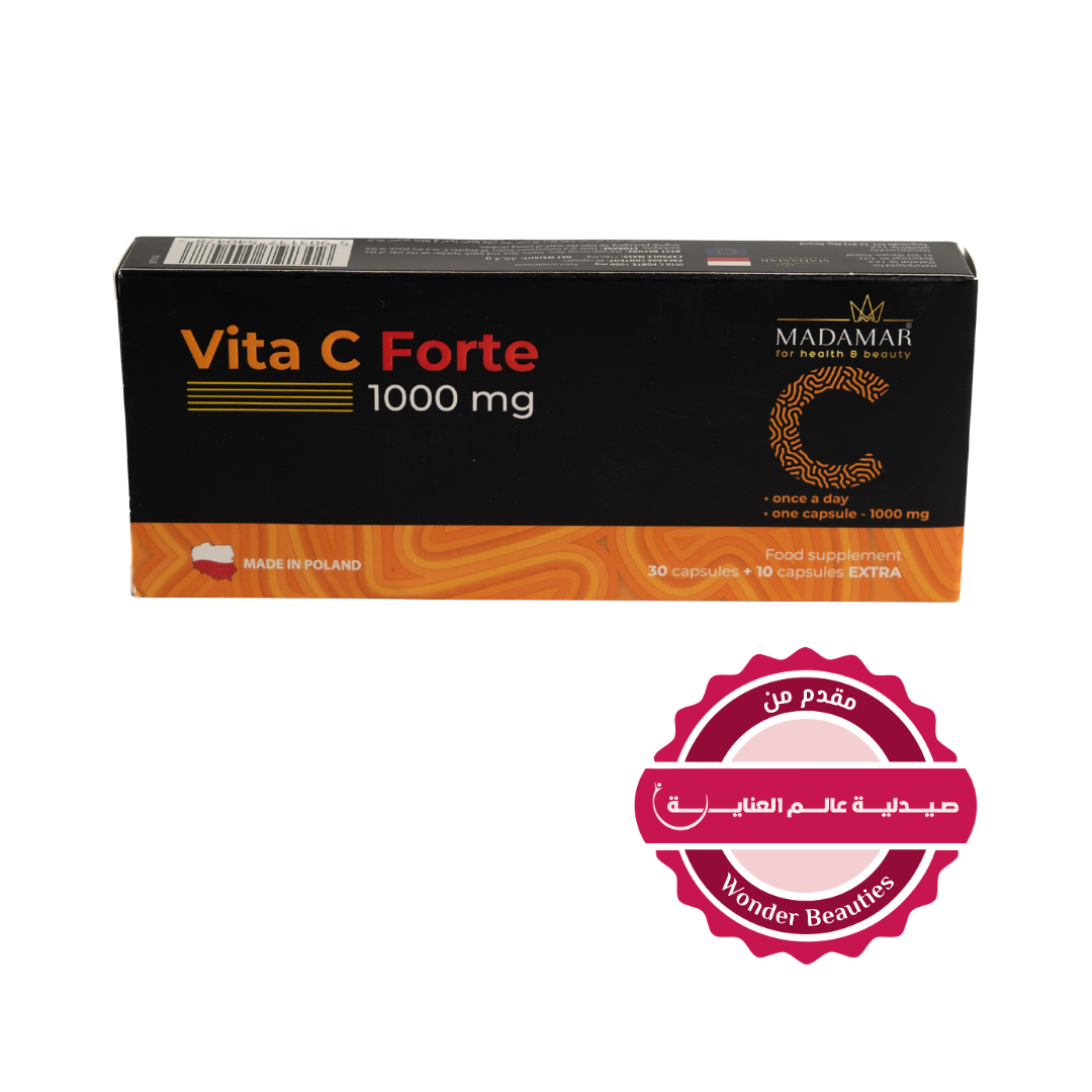MADAMAR Vita C Forte 1000 Mg - 40 Capsules | مادامار فيتا سي فورت 1000 ملغ – 40 كبسولة