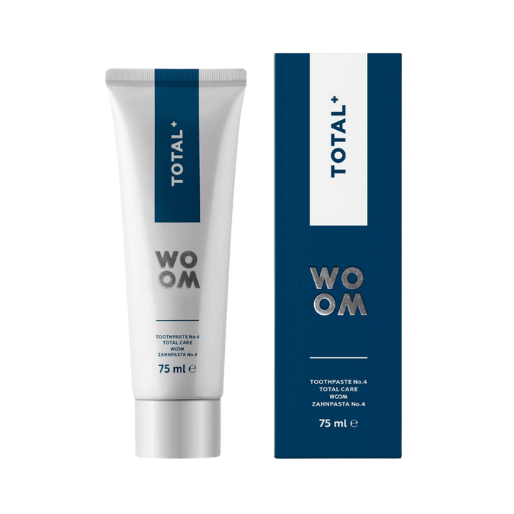 Woom Total+ Complex Care Toothpaste With Hap - 75ml | معجون أسنان ووم توتال+ عناية متكاملة مع هيدروكسي أباتيت – 75 مل