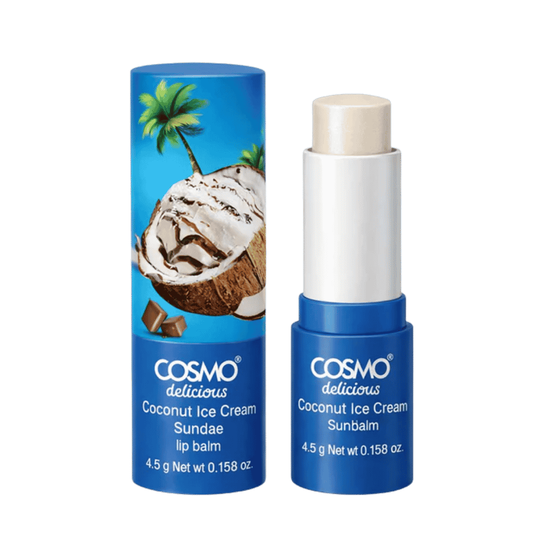 Cosmo Coconut Ice Cream Sundae Lip Balm - 4.5g | كوزمو مرطب الشفاه جوز الهند آيس كريم - 4.5غ