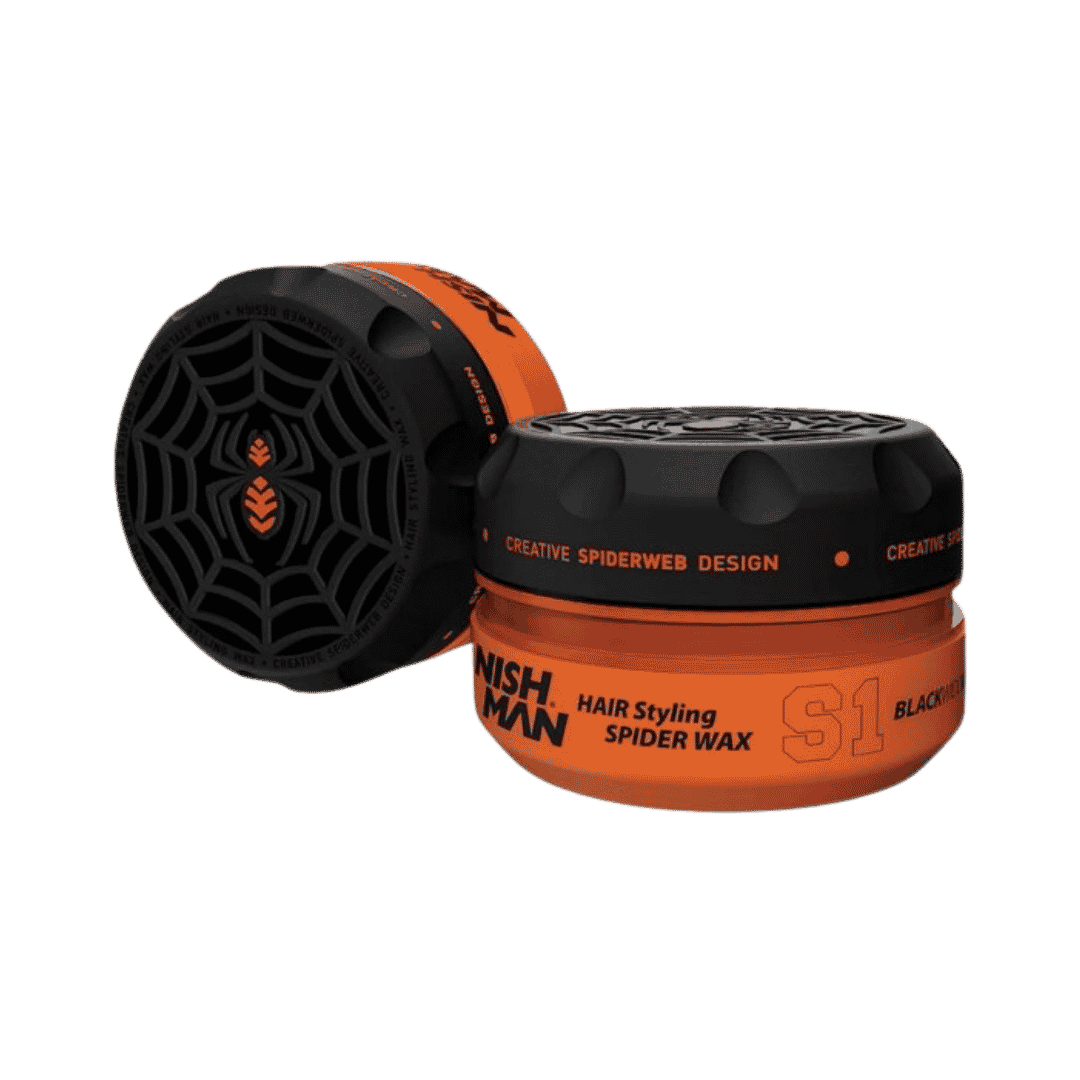 NISH MAN S1 Hair Styling Spider Wax Black Widow - 150ml | نيشمان واكس تصفيف الشعر سبايدر - 150مل