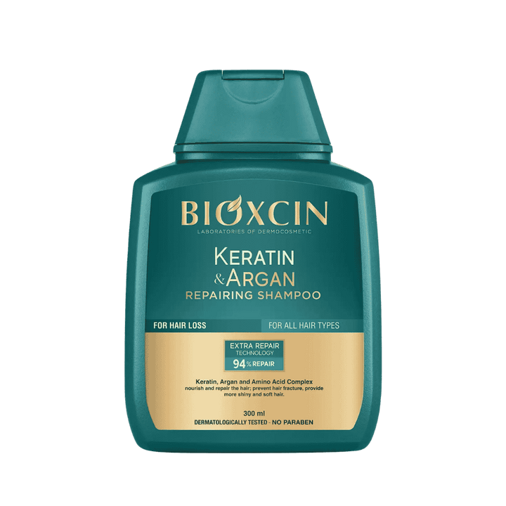 Bioxcin Keratin & Argan Repairing Shampoo - 300ml | بيوكسين شامبو مرمم كيراتين و أرغان - 300مل