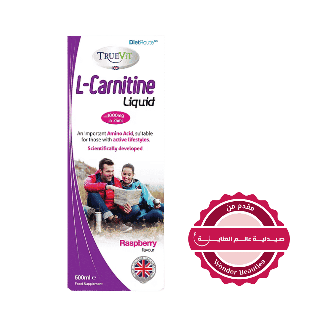 TRUE ViT L-Carnitine Liquid 1000Mg Food Supplement - 500ml | ترو فيت سائل ال-كارنتين بنكهة التوت - 500مل