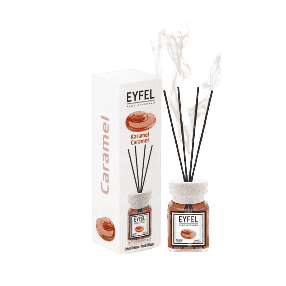 EYFEL Karamel Reed Diffuser - 120ml | ايفل معطر  أعواد برائحة الكراميل- 120مل
