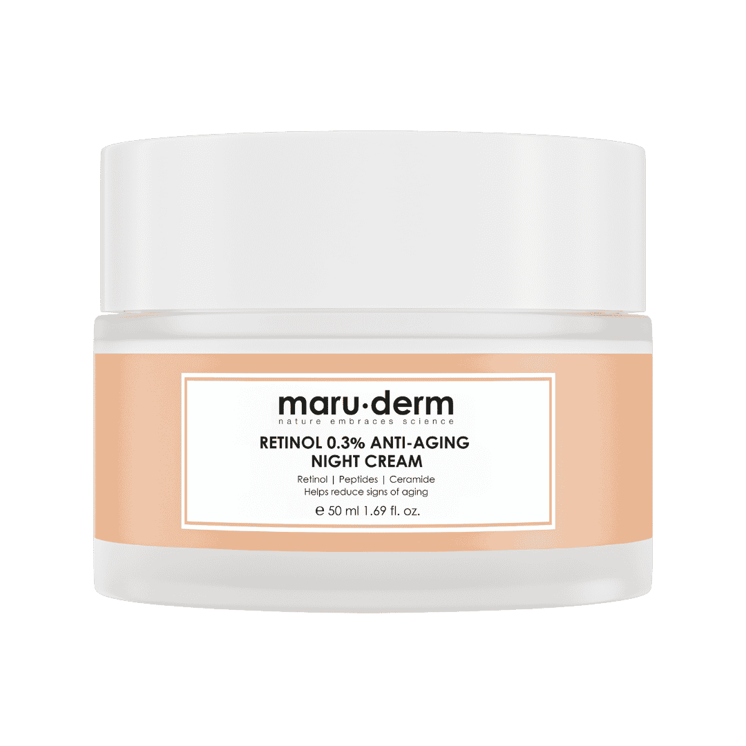maru.derm Retinol 0.3% Anti Aging Nihgt Cream - 50ml | مارو ديرم كريم ليلي مضاد للشيخوخة ريتينول 0.3% - 50مل