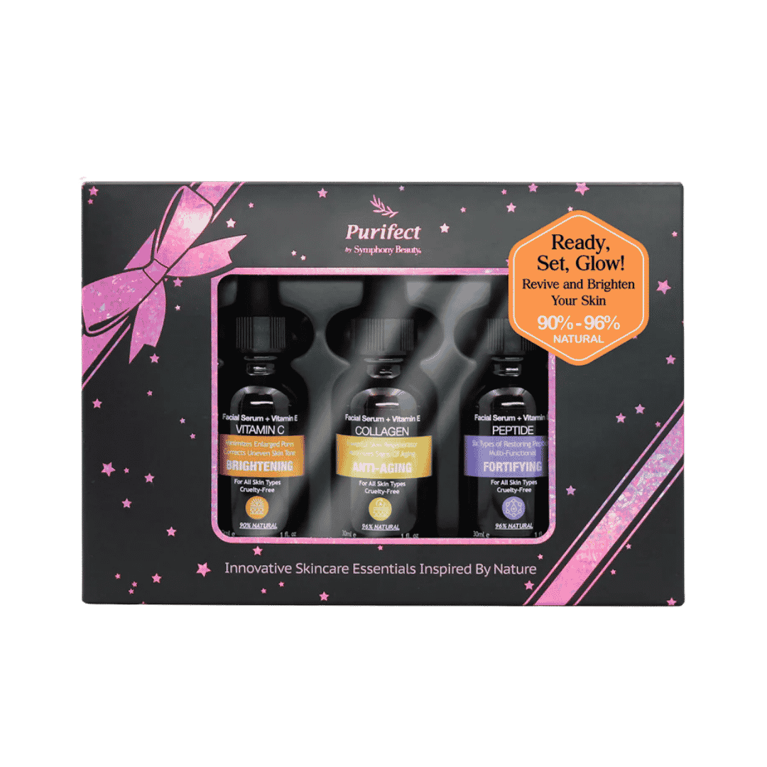 Purifect Ready, Set, Glow! Trio Facial Serums Set - 3 x - 30ml | مجموعة سيرومات الوجه الثلاثية  – 3 × 30 ملل