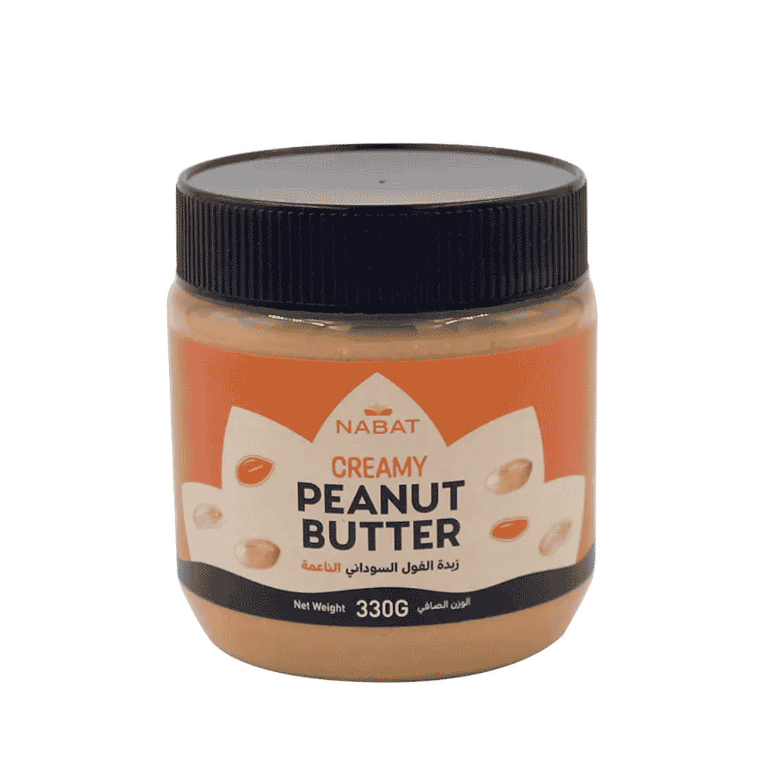 NABAT ORGANIC Creamy Peanuty Butter - 330g | نبات زبدة الفول السوداني العضوية الكريمية- 330غ